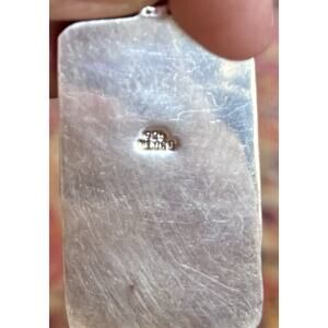 925 Sterling & Black Lucite Pendant